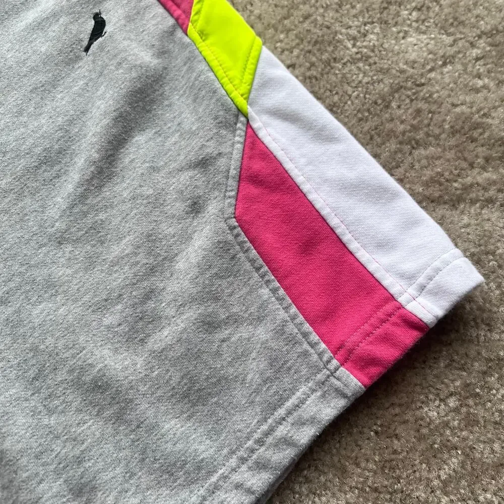 Staple Pigeon Men's Light Gray Sweat Shorts Multi-Colored Sides Size Large